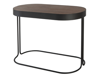 CORA - Extendable oval console in walnut and steel base by Tonin Casa - view 2
